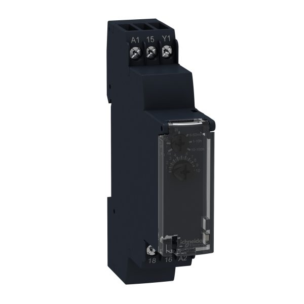 Schneider RE17RCMU | Off-delay timing relay - 1 s..100 h - 24..240 V AC - 1 OC