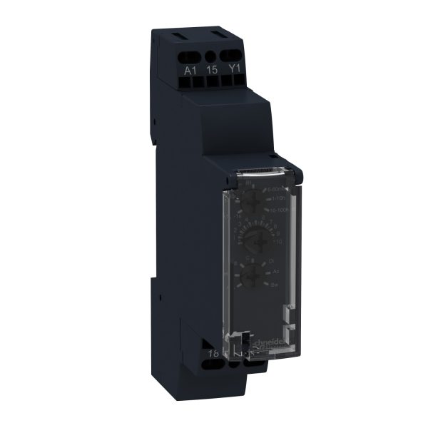 Schneider RE17RMJU | Time delay relay 10 functions - 1 s..100 h - 12 V AC/DC - 1 OC