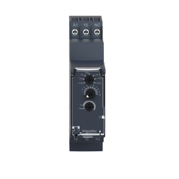 Schneider RE22R1MKMR | Modular timing relay, 5 A, 0.05 s…300 s, 1 CO, delay on and pulse on de-energization, 24...240 V AC/DC - Image 3