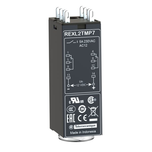 Schneider REXL2TMP7 Relay | On-delay timing relay - 0.1 s..100 h - 230 V AC - 2 OC - Image 4