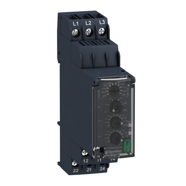 Schneider RM22TR33 Relay | Three-Phase Voltage control relay 380…480Vac, 2 C/O