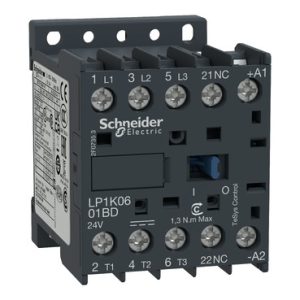 Schneider LP1K0901BD | TeSys K contactor - 3P - AC-3 <= 440 V 9 A - 1 NC aux. - 24 V DC coil